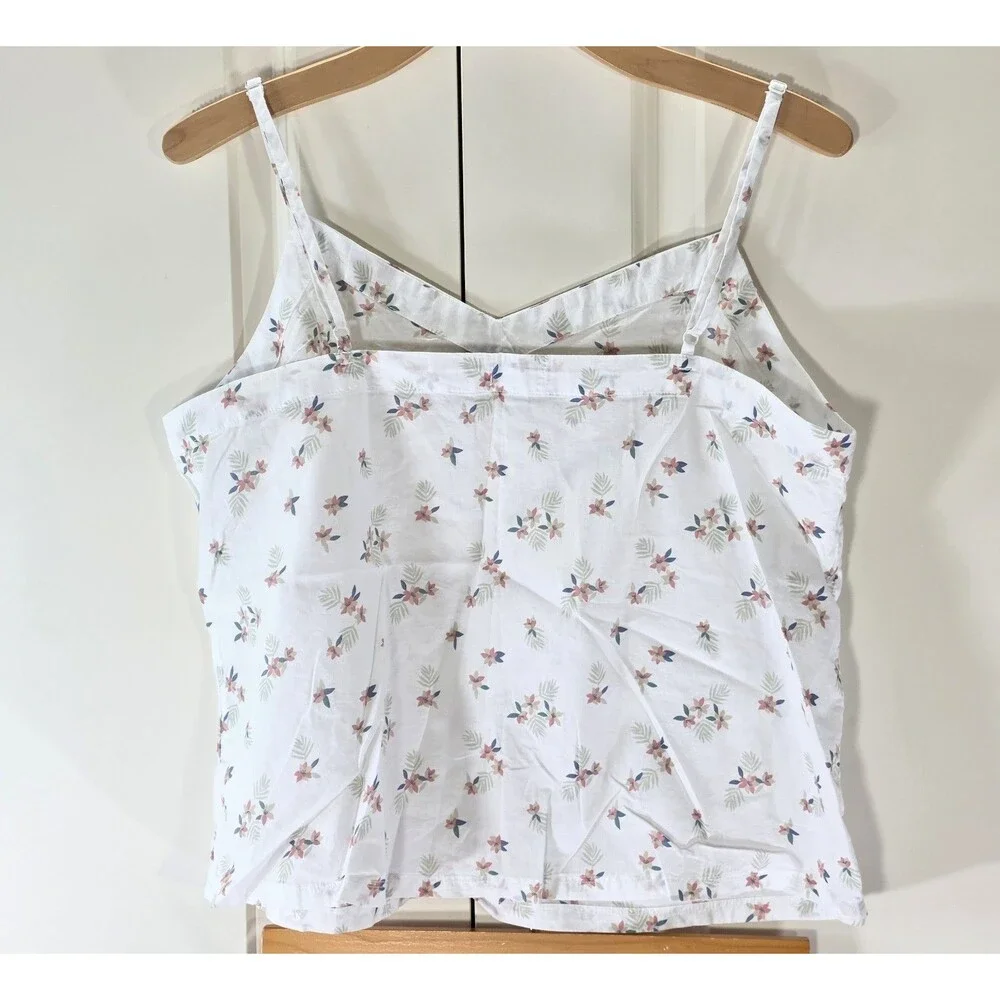 DIP Sleepwear Pajama Set Floral Cotton Blend Women Cami Top XL Shorts L Romantic